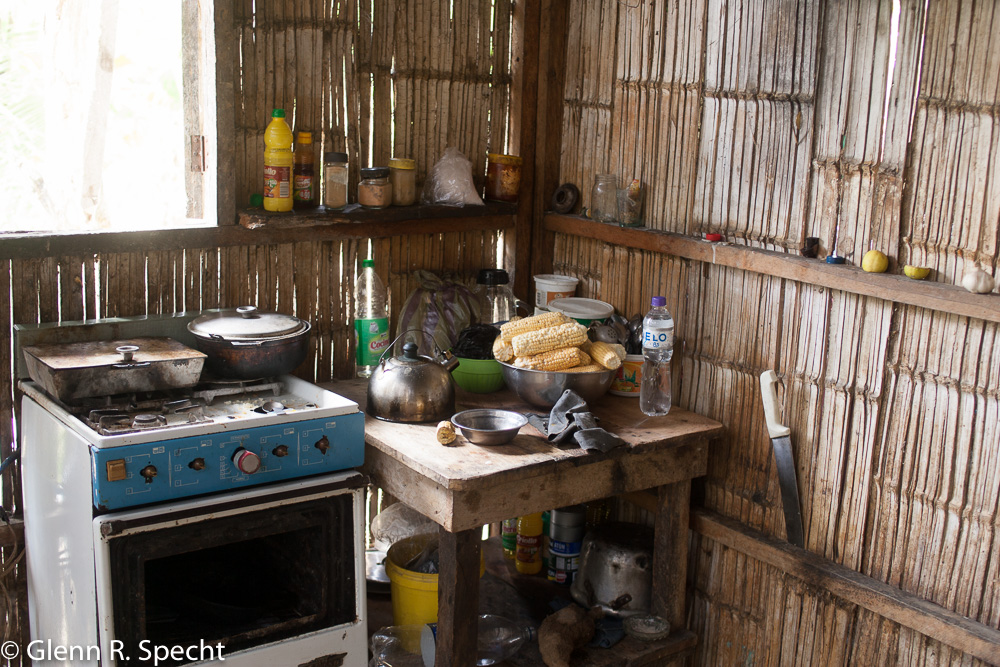 A kitchen in the house of a visually impaired women. Her house was relatively undamaged in the Earthquake.
