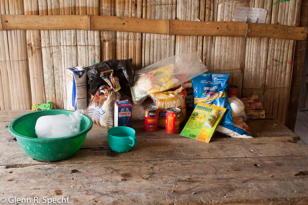 Food storage in a house in Ecuador